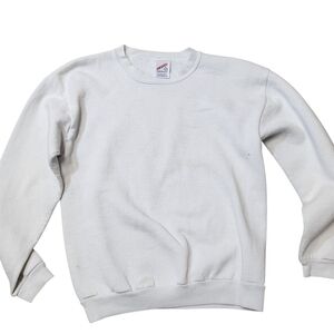 Vintage Blank Sweater 90s. Jerzees White Women's Crew Neck Sweater